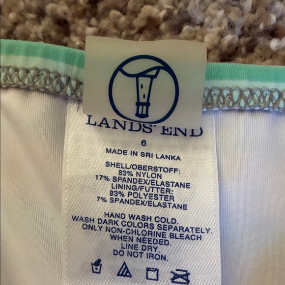 Lands' End Aqua and Striped Bikini Set - Picture 7 of 7